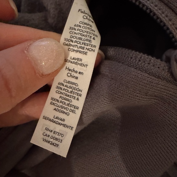 ALO Yoga On The Go Zip Up Hoodie Sweatshirt in Purple Dusk Size Medium - Picture 10 of 10